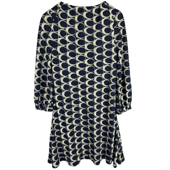 Anthropologie Moulinette Soeurs Ellipses Mini Dress Navy /Cream / Green Size 2 - Picture 3 of 9